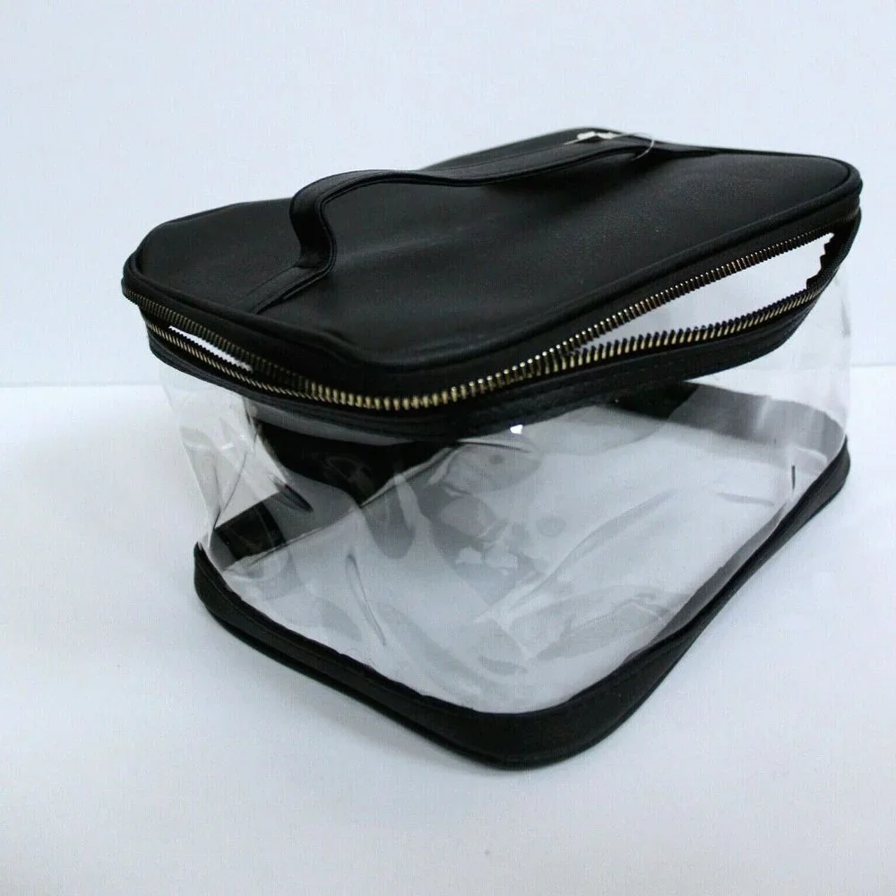 Corgi 2-Pieces Makeup Bag Set Clear and Corgi Print